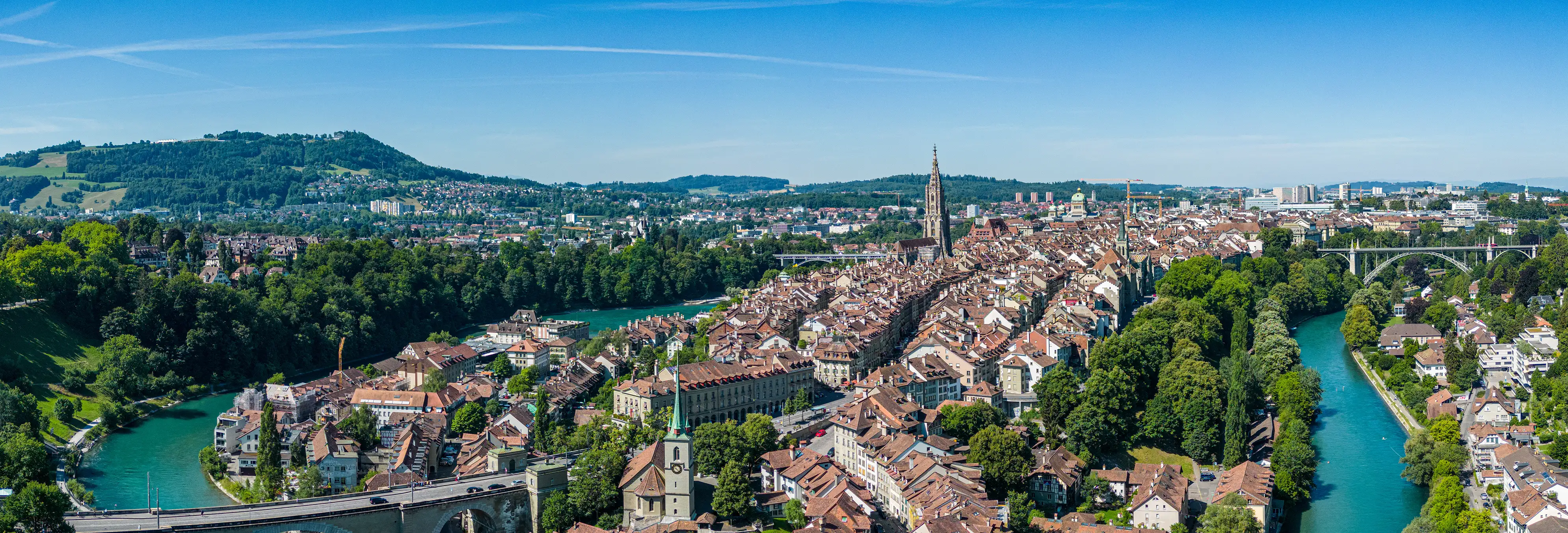 Blick auf die Stadt Bern Richtung Westen